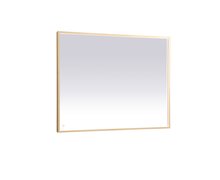 Elegant MRE63648BR - Pier 36x48 inch LED mirror with adjustable color temperature 3000K/4200K/6400K in brass