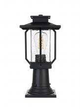 Elegant OD304P15BK - Salem 7 inch Outdoor Pendant in Black