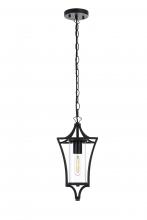 Elegant OD311H15BK - Belgrade 7 inch Outdoor Pendant in Black