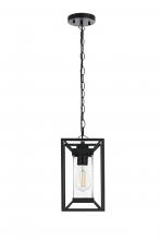 Elegant OD329H13BK - Willington 7 inch Outdoor Pendant in Black