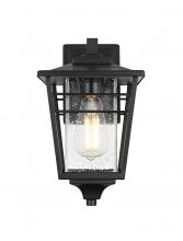 Elegant OD347W13BK - Croskey 7 inch Outdoor Pendant in Black