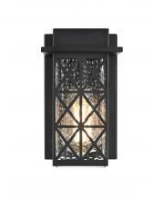 Elegant OD361W9BK - Wildey 7 inch Outdoor Pendant in Black