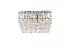 Elegant V2032F12C/RC - Maxime 4 Light Chrome Flush Mount Clear Royal Cut Crystal