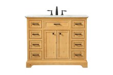 Elegant VF15042NW - 42 Inch Single Bathroom Vanity in Natural Wood