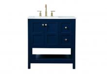 Elegant VF16432BL - 32 Inch Single Bathroom Vanity in Blue