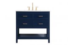 Elegant VF19036BL - 36 Inch Single Bathroom Vanity in Blue