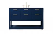 Elegant VF19254BL - 54 Inch Single Bathroom Vanity In Blue