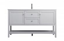 Elegant VF22260GR - 60 Inch Single Bathroom Vanity In Grey