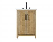 Elegant VF29524LO - Vanity Cabinet 2Dr 24x21.5x35 Linen Oak