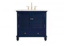 Elegant VF30536BL - 36 Inch Single Bathroom Vanity in Blue