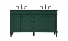 Elegant VF31860GN - 60 inch Single bathroom vanity in green