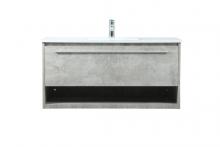 Elegant VF43540MCG - 40 inch Single bathroom vanity in concrete grey