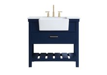 Elegant VF60136BL - 36 Inch Single Bathroom Vanity in Blue