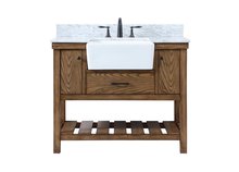 Elegant VF60142DW-BS - 42 inch Single bathroom vanity in driftwood with backsplash