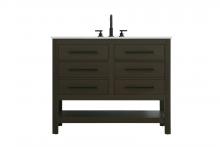 Elegant VF60542MMB - 42 inch Single Bathroom Vanity in Mocha Brown