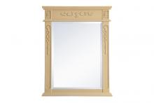 Elegant VM12836LT - Wood frame mirror 28 inch x 36 inch in Light Antique Beige