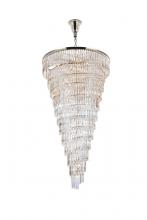 Elegant 1201SR48PN/RC - Sydney 48 Inch Spiral Crystal Chandelier in Polished Nickel