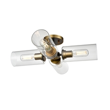DVI Lighting DVP24711BR+GR-CL - BARKER 4 LT SEMI FLUSH