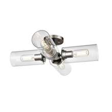 DVI Lighting DVP24711SN+GR-CL - Barker 4 Light Semi-Flush Mount