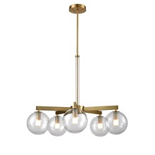 DVI Lighting DVP27025VBR-CL - Courcelette 5 Light Chandelier