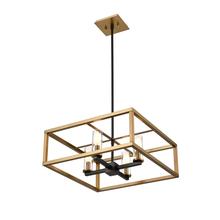 DVI Lighting DVP28120MF+BR+GR-CL - Sambre 4 Light Pendant