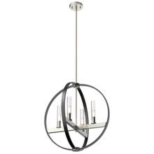 DVI Lighting DVP28849SN/GR-CL - Mont Royal 4 Light Large Pendant