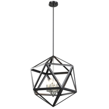 DVI Lighting DVP29505SN/GR - Polygon 6 Light Pendant