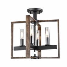 DVI Lighting DVP30211GR+IW-CL - Blairmore 4 Light Semi-Flush Mount