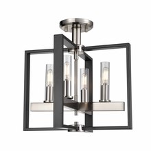 DVI Lighting DVP30211SN+GR-CL - Blairmore 4 Light Semi-Flush Mount