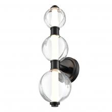 DVI Lighting DVP34901EB-PUC - Glimmer Sconce, Black w/pumpkin glass