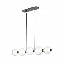 DVI Lighting DVP34902EB-PUC - Glimmer 38" Linear, Black w/pumpkin glass