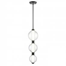 DVI Lighting DVP34910EB-PUC - Glimmer Pendant, Black w/pumpkin glass