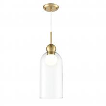 DVI Lighting DVP37621BR-CL - HARIETTE 17" CLEAR PENDANT, BRASS