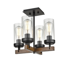 DVI Lighting DVP38611GR+IW-CL - Okanagan 4 Light Semi-Flush Mount