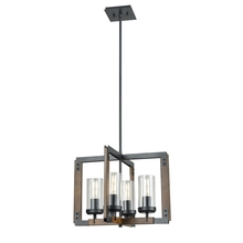 DVI Lighting DVP38620GR+IW-CL - Okanagan 4 Light Pendant