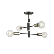 DVI Lighting DVP41112PL+GR - Lake Loft 4 Light Semi-Flush Mount