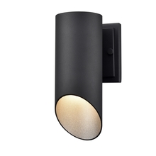 DVI Lighting DVP43070SS+BK - Brecon Outdoor Cylinder 9.5 Inch Sconce