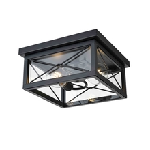 DVI Lighting DVP43370BK-CL - County Fair 2 Light Flush Mount