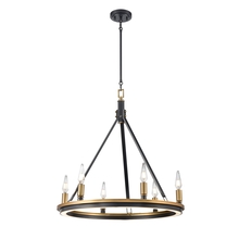 DVI Lighting DVP46326BR+GR-CCT - Aletheia Hybrid CCT 6 Light Chandelier