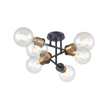 DVI Lighting DVP47611MF+EB - Lake Louise 6 Light Semi Flush