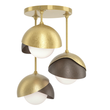 Hubbardton Forge - Canada 121374-SKT-86-05-GG0711 - Brooklyn 3-Light Double Shade Semi-Flush