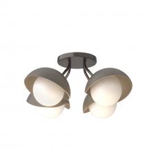 Hubbardton Forge - Canada 121375-SKT-14-07-GG0711 - Brooklyn 4-Light Single Shade Semi-Flush