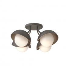 Hubbardton Forge - Canada 121375-SKT-20-14-GG0711 - Brooklyn 4-Light Single Shade Semi-Flush