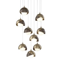 Hubbardton Forge - Canada 131105-SKT-LONG-84-05-GG0711 - Brooklyn 9-Light Double Shade Pendant