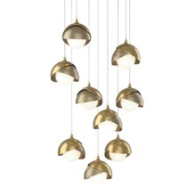 Hubbardton Forge - Canada 131105-SKT-LONG-86-84-GG0711 - Brooklyn 9-Light Double Shade Pendant