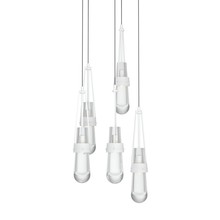 Hubbardton Forge - Canada 131127-SKT-LONG-02-ZM0434 - Link 5-Light Clear Glass Pendant