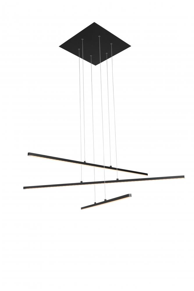 Matte Black LED Chandelier