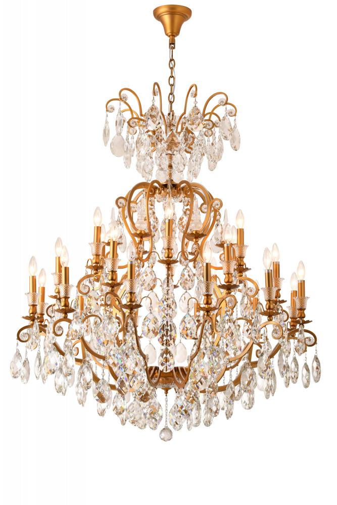 Metal & Crystal Chandelier