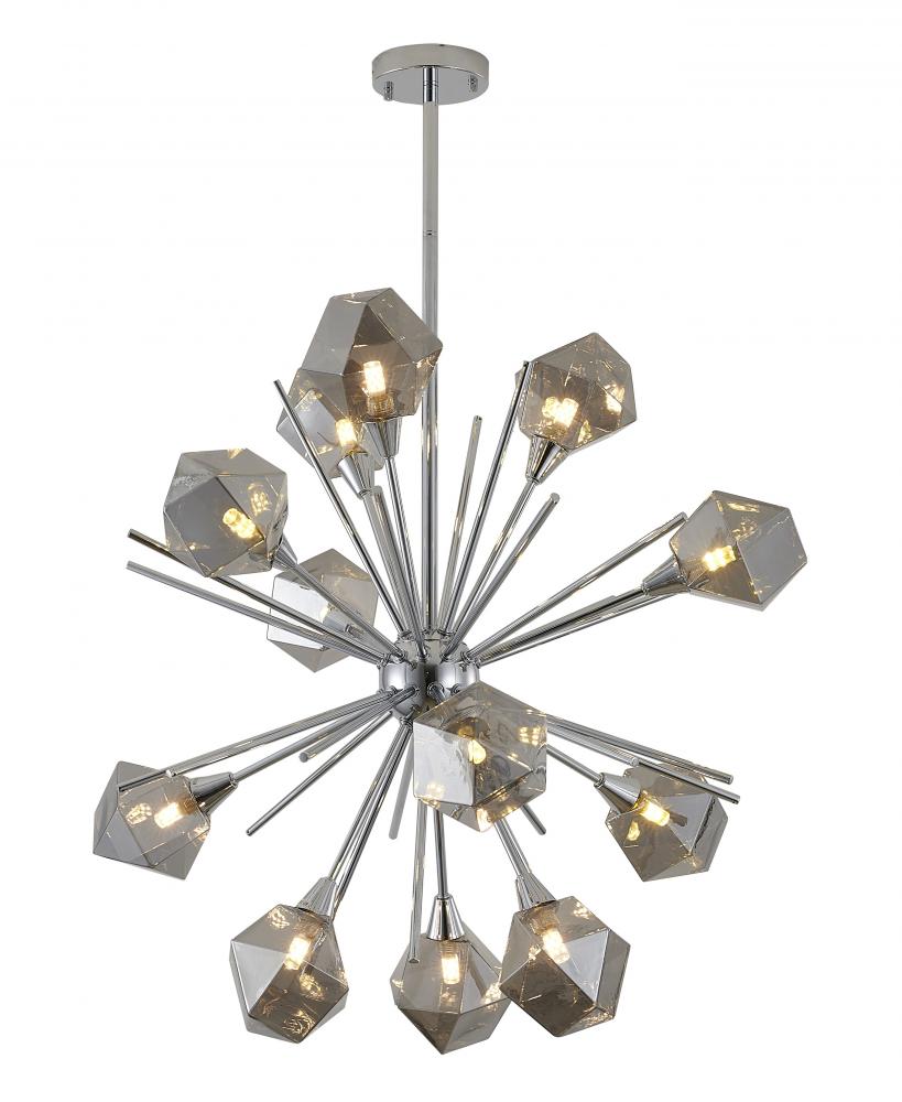 Metal & Glass Chandelier