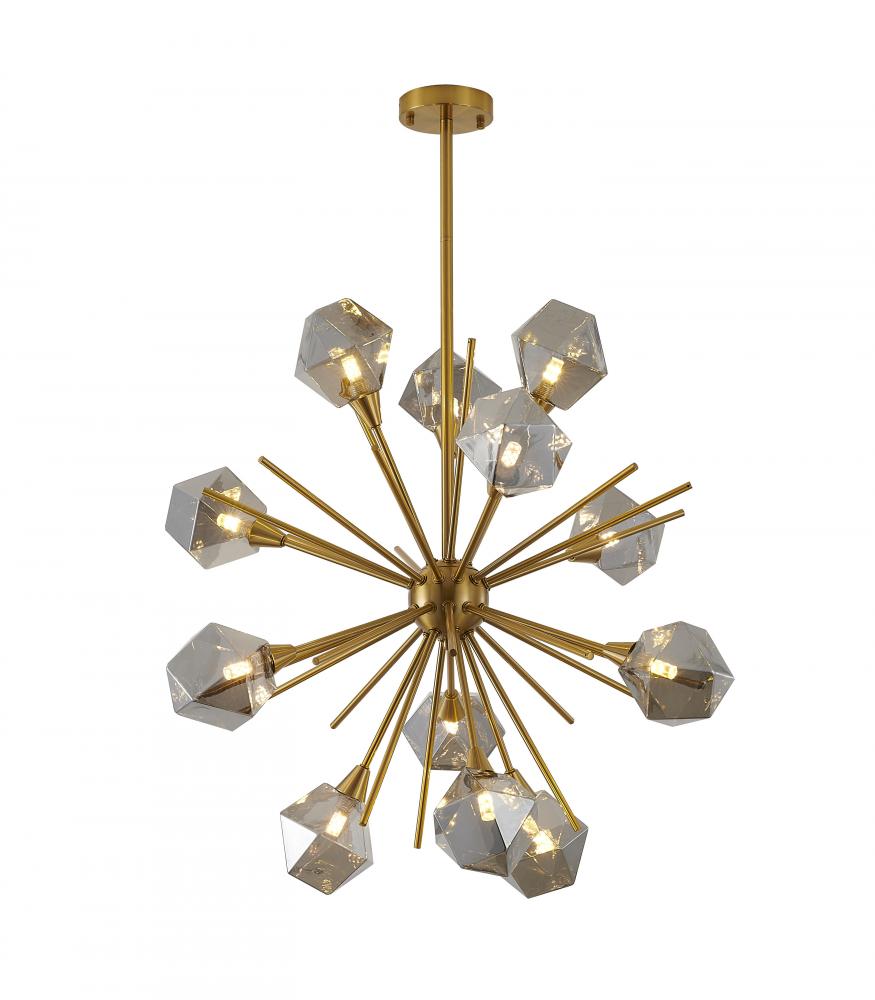 Metal & Glass Chandelier